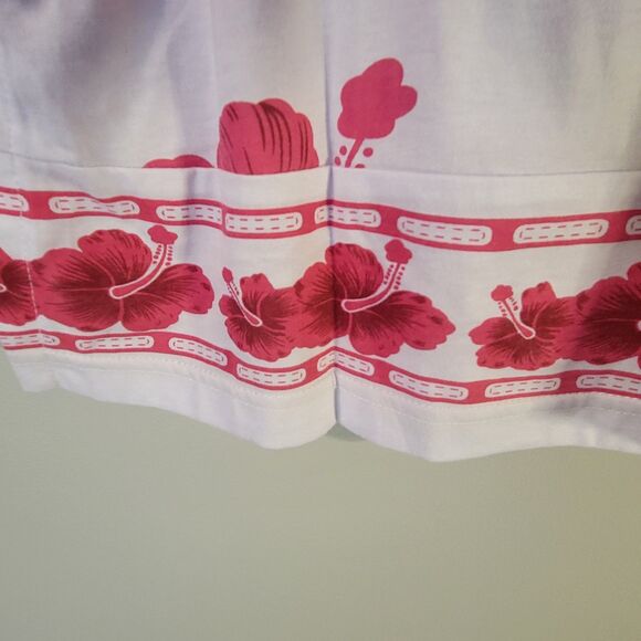 Ingear NWT Womens Pink Flower Sleeveless White Dress Bathing Suit Coverup M - Picture 5 of 7